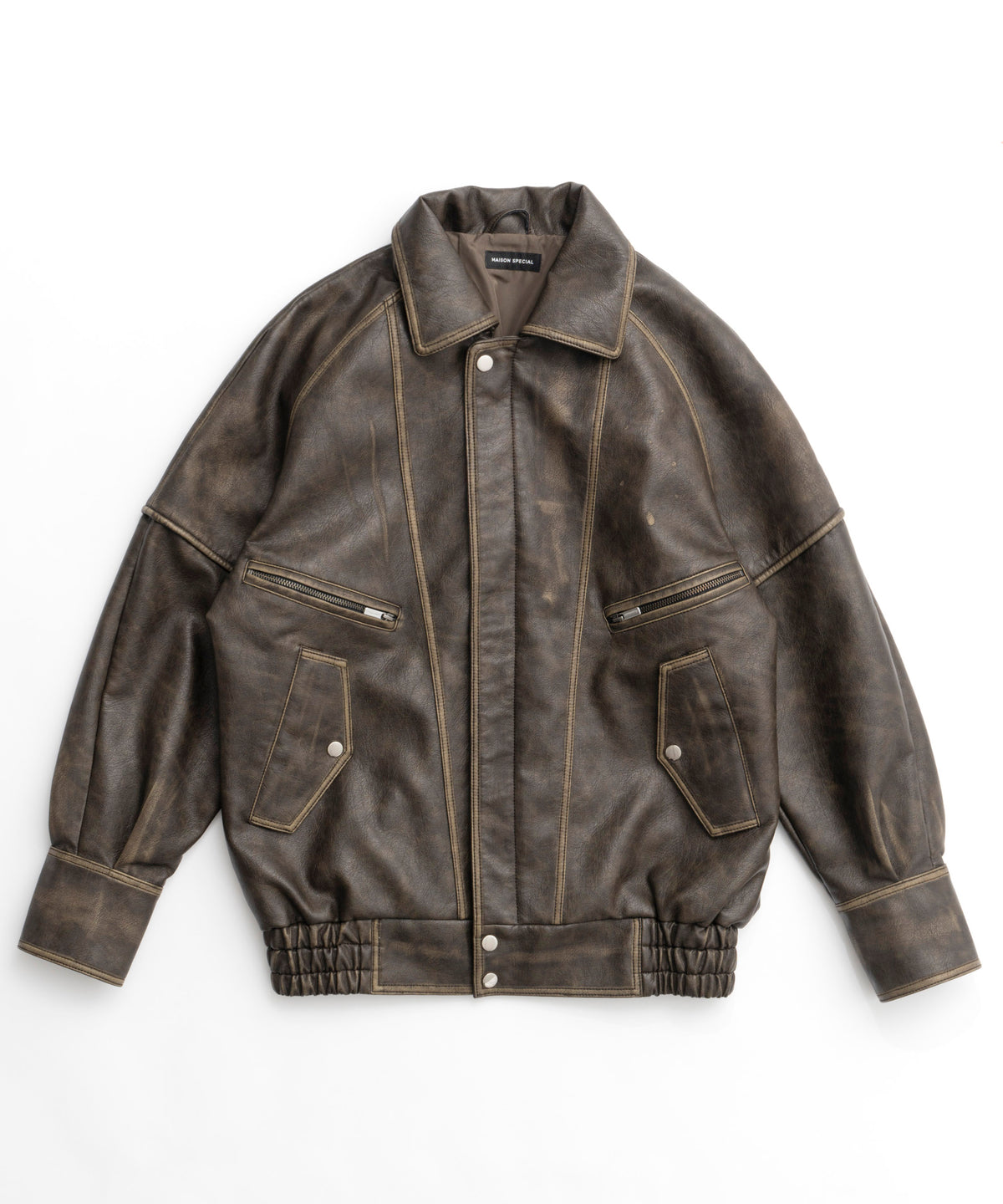 Faux Leather Oversized Blouson