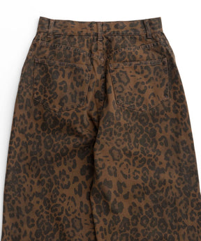 Leopard Wide Straight Pants