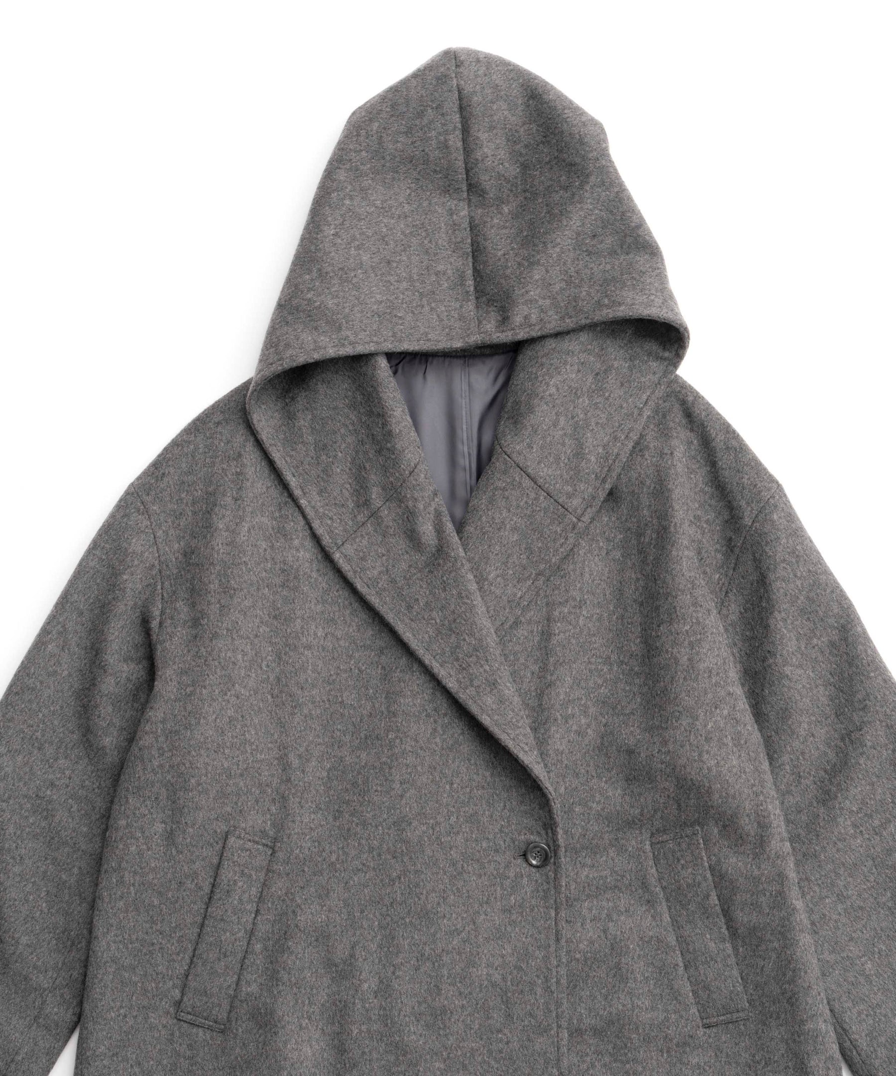 Cashmere Beaver Processing Hood Coat