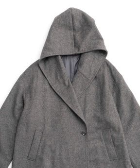 Cashmere Beaver Processing Hood Coat