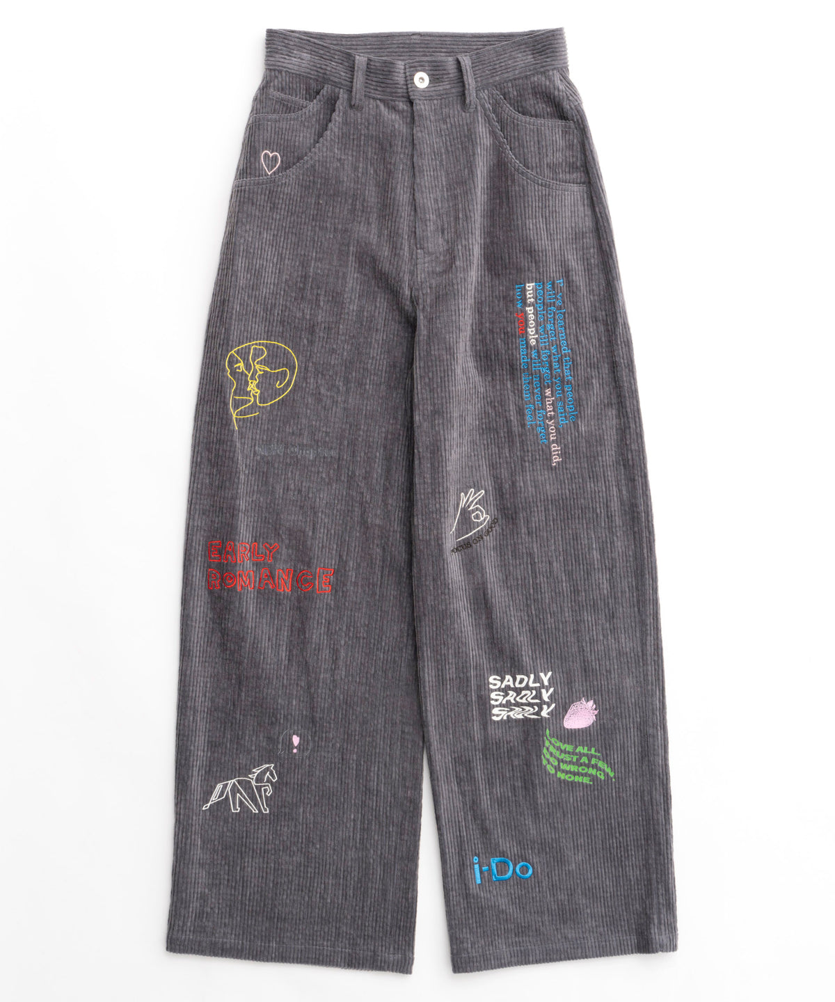 【PRE-ORDER】Corduroy Early Romance Graphic Pants