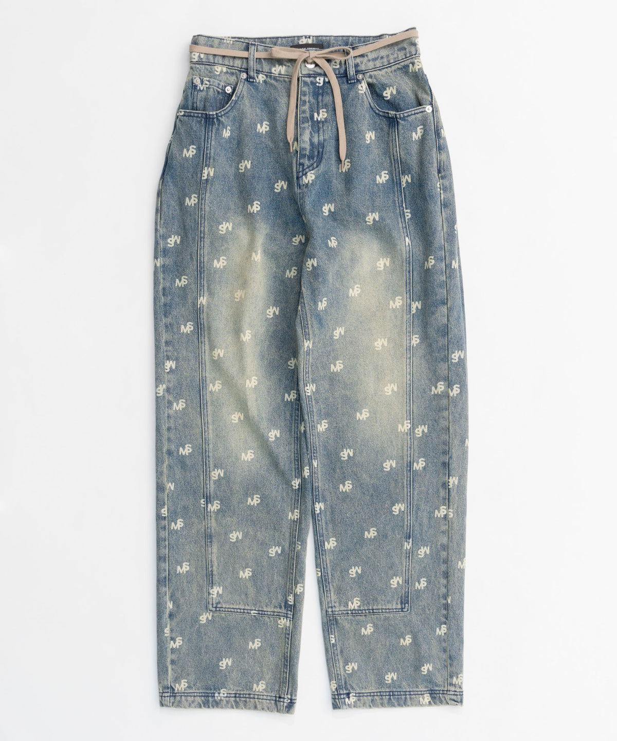 【24WINTER PRE-ORDER】Monogram Print Denim Pants