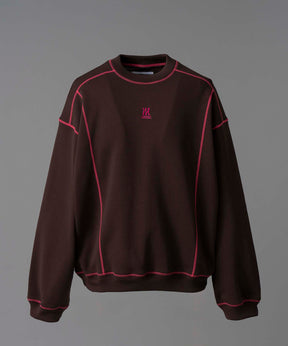 Milano Rib Flat Seam Stitch Prime-Over Crew Neck Pullover