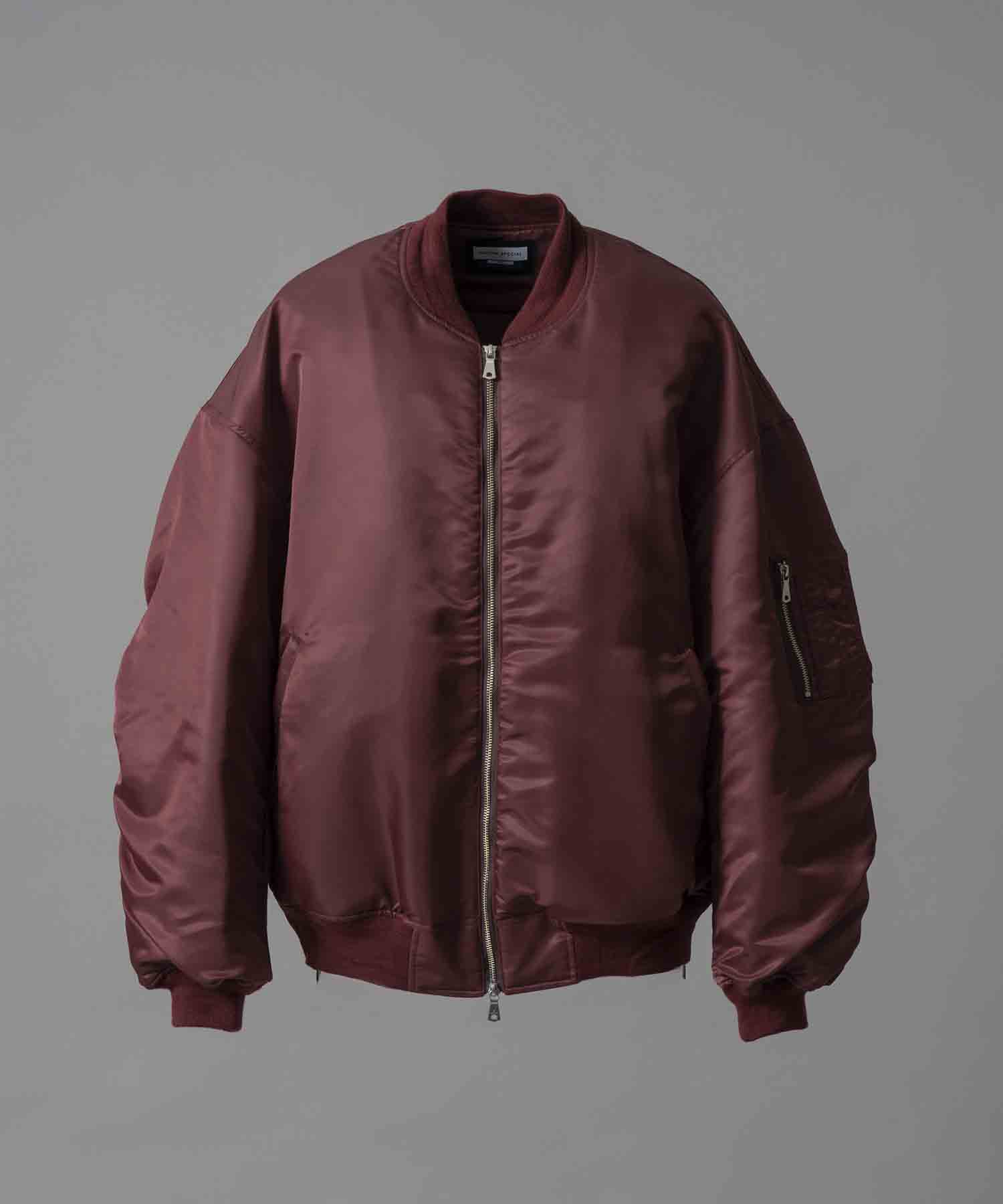 Prime-Over Wool Nylon MA-1 Bomber Jacket