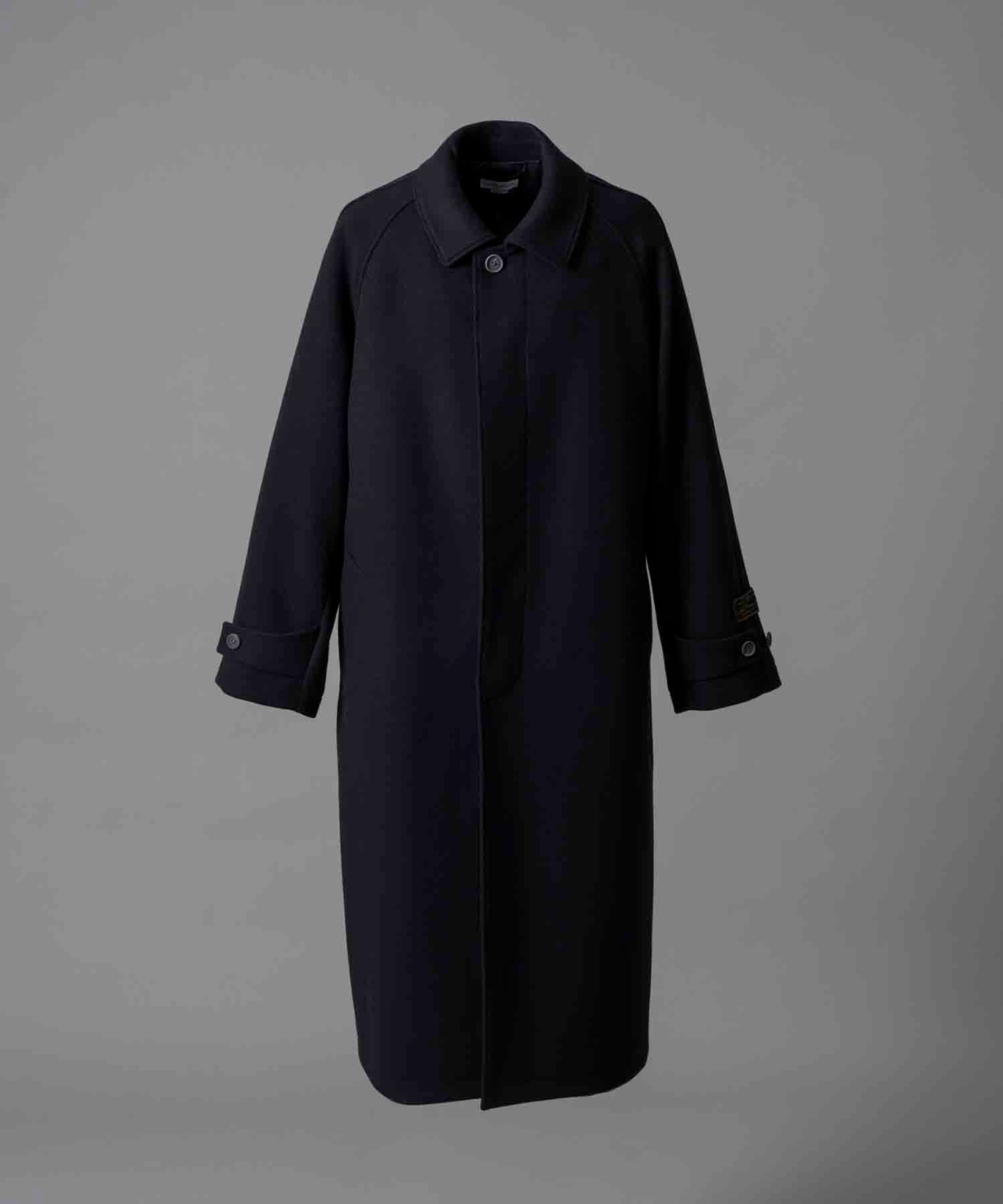 【24AW PRE-ORDER】Super170s Prime-Over Melton Balmachan Coat