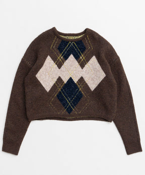 【24WINTER PRE-ORDER】Argyle Knit Tops