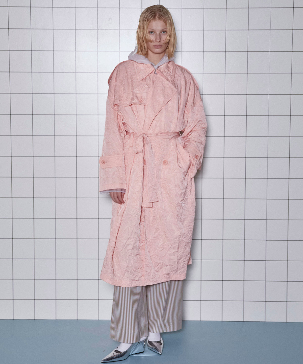 Washer Pleats Trench Coat