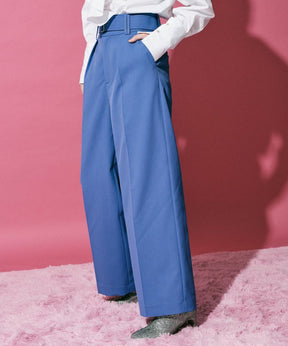 【SALE】Belted Yoke Wide Pants