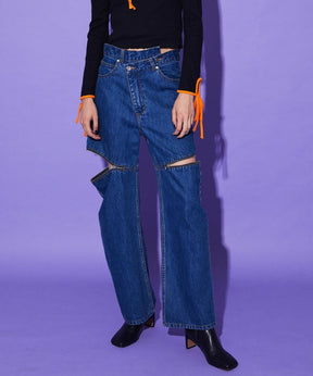 Side Slash Denim Pants